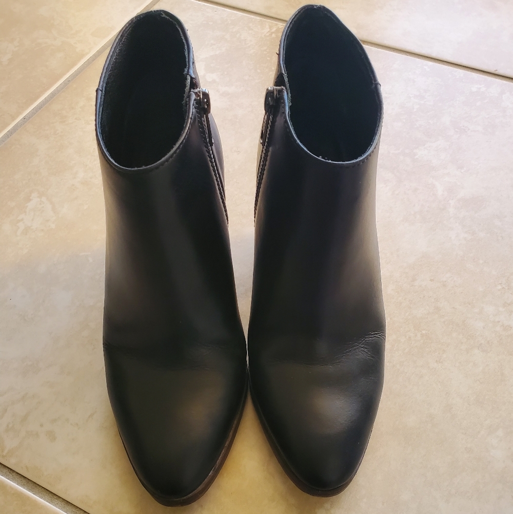 J. Crew Sleek Black Ankle Booties Size 6.5